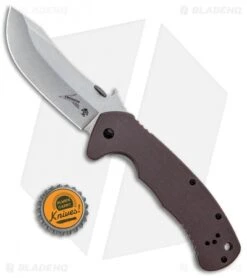Kershaw CQC-11K D2 Frame Lock Knife Brown G-10 (3.5" Stonewash) 6031D2 -Knife Discounts Store Kershaw Emerson CQC 11K D2 FL Brown G 10 SW 6031D2 BHQ 101840 jr bottlecap