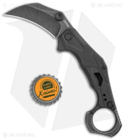Kershaw Outlier Assisted Karambit Knife Black GRN (2.5" Black Stonewash) 2064 7 Kershaw Outlier Assisted Karambit Knife Black GRN (2.5" Black Stonewash) 2064 -Knife Discounts Store Kershaw Karambit Black Dark SW jr bottlecap