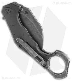 Kershaw Outlier Assisted Karambit Knife Black GRN (2.5" Black Stonewash) 2064 6 Kershaw Outlier Assisted Karambit Knife Black GRN (2.5" Black Stonewash) 2064 -Knife Discounts Store Kershaw Karambit Black Dark SW jr side