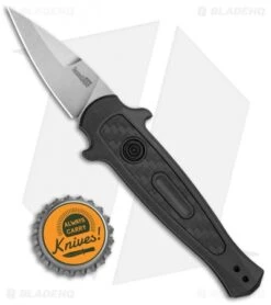 Kershaw Launch 12 CA Legal Stiletto Automatic Knife Black (1.9" Stonewash) -Knife Discounts Store Kershaw Launch 12 Call Legal Stiletto Auto Black KER7130 BHQ 114622 jr bottlecap