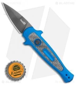 Kershaw Launch 12 CA Legal Mini Stiletto Automatic Knife Blue (1.9" Black) -Knife Discounts Store Kershaw Launch 12 Mini Stiletto Automatic Knife Blue 2.5 Black 7130BLUBLK BHQ 117930 LS Bottlecap