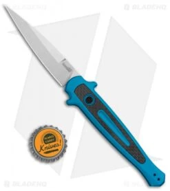 Kershaw Launch 8 Stiletto Automatic Knife Teal/CF (3.5" Stonewash) 7 Kershaw Launch 8 Stiletto Automatic Knife Teal/CF (3.5" Stonewash) -Knife Discounts Store Kershaw Launch 8 Stiletto Auto Teal CF SW KER7150TEALSW BHQ 105834 jr bottlecap