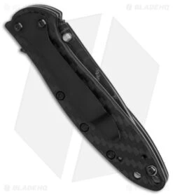 Kershaw Leek Assisted Opening Knife CF (3.4" Damascus) 6 Kershaw Leek Assisted Opening Knife CF (3.4" Damascus) -Knife Discounts Store Kershaw Leek AO CF Damascus BHQ 165799 td side