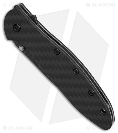 Kershaw Leek Assisted Opening Knife CF (3.4" Damascus) 2 Kershaw Leek Assisted Opening Knife CF (3.4" Damascus) - Image 2