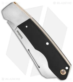 Kershaw Parley Cleaver Slip Joint Knife Black Polished Micarta (3.1" Satin) 4384 -Knife Discounts Store Kershaw Parley Cleaver Slip Joint Black Polished Micarta 3in Satin BHQ 139784 td spine