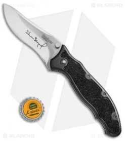 Kershaw Steven Seagal 1680 Flipper Knife Ray Skin (3.5" Polish) XXXX -Knife Discounts Store Kershaw Steven Seagal 1680 ray skin polish BHQ 67698 er size