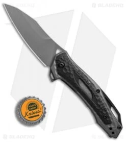Kershaw Vedder Assisted Opening Knife Black G-10 Overlays (3.25" Gray) 2460 -Knife Discounts Store Kershaw Vedder black G10 overlays gray BHQ 52173 er bottlecap