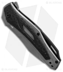 Kershaw Vedder Assisted Opening Knife Black G-10 Overlays (3.25" Gray) 2460 -Knife Discounts Store Kershaw Vedder black G10 overlays gray BHQ 52173 er spine