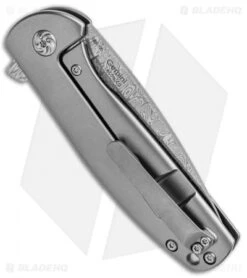 Kizer Laconico Gemini Frame Lock Knife (2.9" Odin Heim Damasteel) Ki2471D1 -Knife Discounts Store Kizer Laconico Gemini Odin Heim Damasteel Ki2471D1 BHQ 86608 jr side