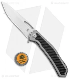 Kizer Odin Frame Lock Flipper Knife Textured CF/Ti (4" Stonewash) Ki5523 -Knife Discounts Store Kizer Odin FL Flipper Textured CF Ti SW Ki5523 BHQ 85509 jr bottlecap