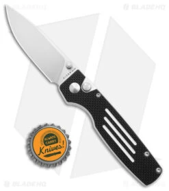 Kizer Vanguard Original Button Lock Knife Black/White G-10 (3" Satin 154CM) -Knife Discounts Store Kizer Vanguard Original Button Lock Black White G 10 Satin BHQ 175040 jr bottlecap