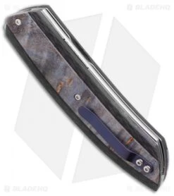 Maserin AM5 Sport Knife Blue Maple Carbon Fiber (3.25 Satin) 375RB -Knife Discounts Store Maserin AM5 LL Blue Maple CF Satin 375RB BHQ 98610 jr side