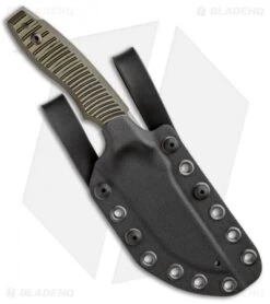 Maserin L.E.O. Fixed Blade Knife Green G-10 (4.25" Stonewash) -Knife Discounts Store Maserin LEO Green G 10 919 G10NV BHQ 82647 jr sheath