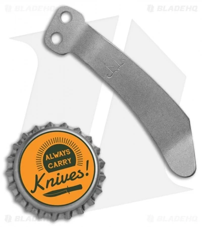 Maverick Customs Titanium Microtech Stitch Pocket Clip - Gray Titanium 2 Maverick Customs Titanium Microtech Stitch Pocket Clip - Gray Titanium - Image 2