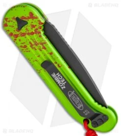 Microtech LUDT Zombie Edition Automatic Knife (3.4" Black) 135-1Z -Knife Discounts Store Microtech LUDT Zombie Edition Auto Black 135 1Z BHQ 113538 jr side