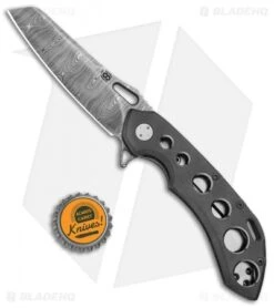 Olamic Wayfarer 247 Sheepscliffe Knife Blasted 6-Hole (3.5" Damasteel) -Knife Discounts Store Olamic Wayfarer 247 DP Knife Blasted 6 Hole Damasteel BHQ 97097 jr bottlecap