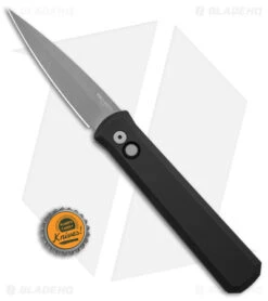 Pro-Tech Godfather Automatic Knife Solid Black (4" Bead Blast) 920 -Knife Discounts Store Pro Tech Godfather AK Solid Black 4in Bead Blast BHQ 0468 td size