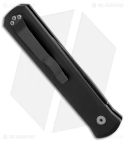 Pro-Tech Godfather Automatic Knife Black Left Hand (4" Black) 921-LH -Knife Discounts Store Pro Tech Godfather Automatic Knife Black Left Hand 4in Black 921 LH BHQ 113959 LS Side