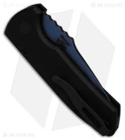 Pro-Tech Les George SBR Automatic Knife Black Knurled Aluminum (2.6" Sapphire) 6 Pro-Tech Les George SBR Automatic Knife Black Knurled Aluminum (2.6" Sapphire) -Knife Discounts Store Pro Tech Les George SBR AK Black Knurled Aluminum 2in Sapphire BHQ176171 td side