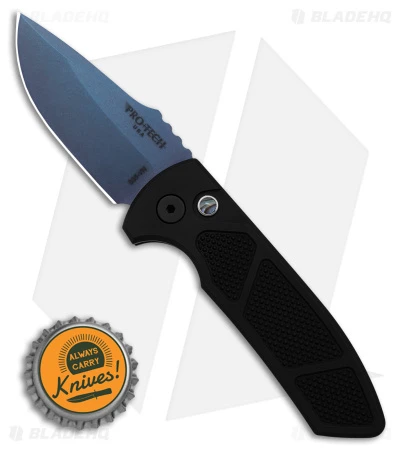 Pro-Tech Les George SBR Automatic Knife Black Knurled Aluminum (2.6" Sapphire) 4 Pro-Tech Les George SBR Automatic Knife Black Knurled Aluminum (2.6" Sapphire) - Image 4