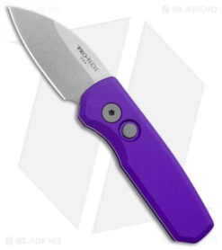 Pro-Tech Runt 5 Wharncliffe Automatic Knife Purple (1.9" Stonewash MagnaCut)