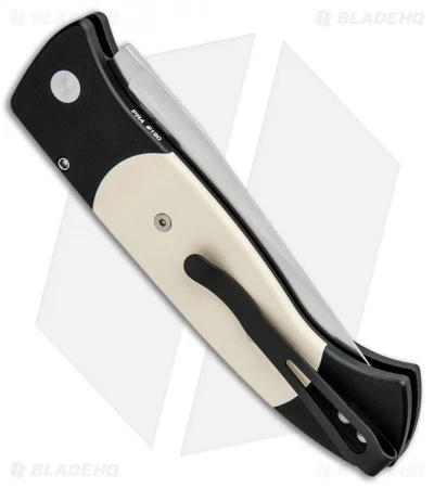 Pro-Tech Brend 3 Medium Tuxedo Automatic Knife Ivory Micarta (3.75" Satin) 3 Pro-Tech Brend 3 Medium Tuxedo Automatic Knife Ivory Micarta (3.75" Satin) - Image 3