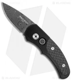 Pro-Tech Custom Runt J4 Automatic Knife Carbon Fiber (1.94" Damascus) 4404-D