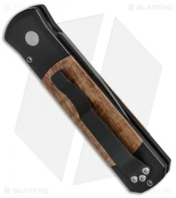 Pro-Tech Custom Godson Automatic Knife Koa Wood (3.15" Damascus) 7KOA-DM 5 Pro-Tech Custom Godson Automatic Knife Koa Wood (3.15" Damascus) 7KOA-DM -Knife Discounts Store Protech Godson Koa Wood Damascus 7KOA DM BHQ 52201 jr side