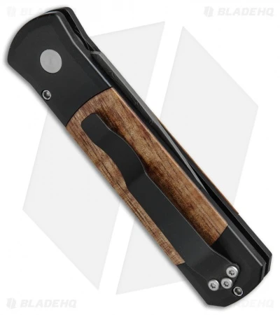 Pro-Tech Custom Godson Automatic Knife Koa Wood (3.15" Damascus) 7KOA-DM 3 Pro-Tech Custom Godson Automatic Knife Koa Wood (3.15" Damascus) 7KOA-DM - Image 3