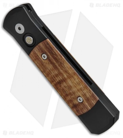 Pro-Tech Custom Godson Automatic Knife Koa Wood (3.15" Damascus) 7KOA-DM 2 Pro-Tech Custom Godson Automatic Knife Koa Wood (3.15" Damascus) 7KOA-DM - Image 2