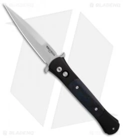 Pro-Tech Large Don Automatic Knife Blue Ebonite (4.5" Satin)