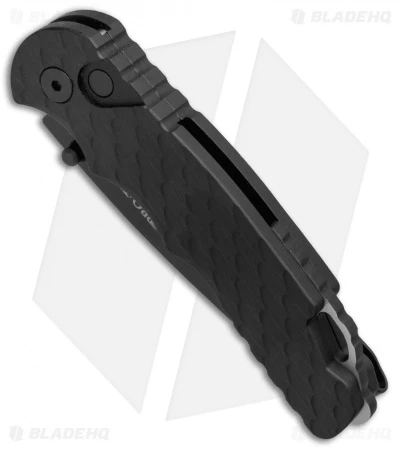 Pro-Tech Lerch TR-5 Spring Assisted Knife Black Feathered (3.25" Black Serr) 2 Pro-Tech Lerch TR-5 Spring Assisted Knife Black Feathered (3.25" Black Serr) - Image 2