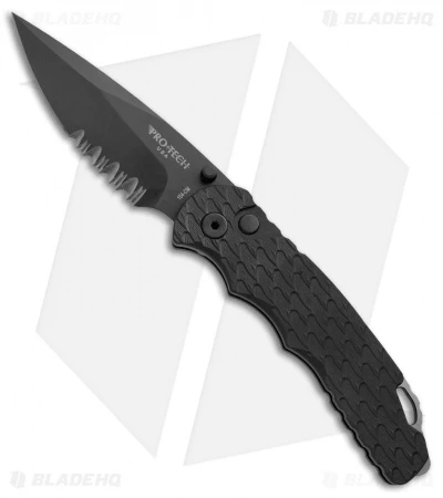 Pro-Tech Lerch TR-5 Spring Assisted Knife Black Feathered (3.25" Black Serr) 1 Pro-Tech Lerch TR-5 Spring Assisted Knife Black Feathered (3.25" Black Serr)