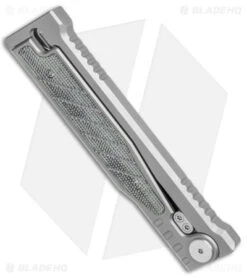 Reate Knives Reate EXO Drop Point Gravity Knife Titanium/Black Micarta (3.75" Satin) -Knife Discounts Store Reate EXO DP Gravity Knife Ti Black Micarta Satin BHQ 140056 jr side