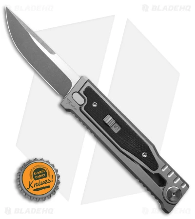 Reate Knives Reate EXO-M Drop Point Gravity Knife Titanium/Black Micarta (2.95" Stonewash) 4 Reate Knives Reate EXO-M Drop Point Gravity Knife Titanium/Black Micarta (2.95" Stonewash) - Image 4