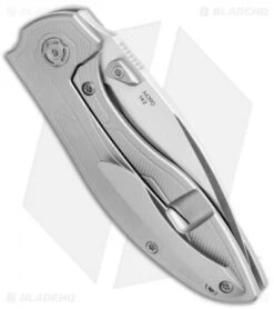 Reate Knives Reate Iron Frame Lock Knife W/ Thumb Stud Brown Micarta (3.25" Satin) -Knife Discounts Store Reate Iron FL Thumb Stud Brown Micarta Satin BHQ 111124 jr side