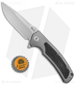Reate Knives Mini Horizon-D Frame Lock Knife Carbon Fiber/Gray Ti (3.4" Satin) -Knife Discounts Store Reate Knives Mini Horizon D Satin CF REA01 BHQ 78643 jr bottlecap