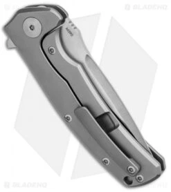 Reate Knives Mini Horizon-D Frame Lock Knife Carbon Fiber/Gray Ti (3.4" Satin) -Knife Discounts Store Reate Knives Mini Horizon D Satin CF REA01 BHQ 78643 jr side