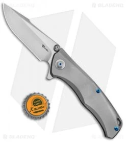 Reate Knives New Torrent Frame Lock Knife Bead Blast Titanium (3.6" Satin/SW) -Knife Discounts Store Reate Knives New Torrent FL BB Ti Satin SW BHQ 83615 jr bottlecap