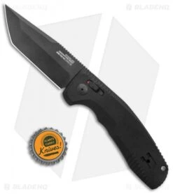 SOG Knives SOG-TAC AU Tanto Automatic Knife Black Aluminum (3.4" Black) -Knife Discounts Store SOG Knives SOG TAC AU Auto Tanto Black Black BHQ 119260 jr bottlecap