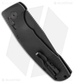 SOG Knives SOG-TAC AU Tanto Automatic Knife Black Aluminum (3.4" Black) -Knife Discounts Store SOG Knives SOG TAC AU Auto Tanto Black Black BHQ 119260 jr side