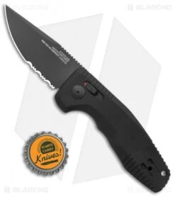 SOG Knives SOG-TAC AU Compact Automatic Knife Black (3" Black Serr) 7 SOG Knives SOG-TAC AU Compact Automatic Knife Black (3" Black Serr) -Knife Discounts Store SOG Knives SOG TAC AU Compact Auto Black Black Serr 15 38 08 57 BHQ 119253 jr bottlecap