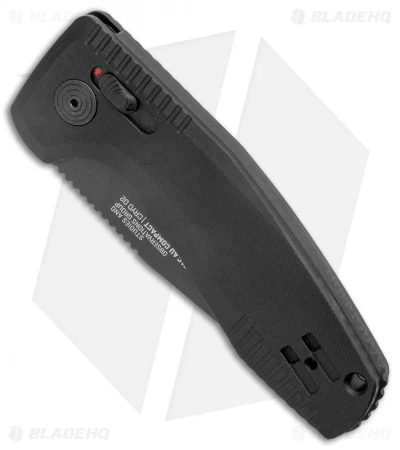 SOG Knives SOG-TAC AU Compact Automatic Knife Black (3" Black Serr) 2 SOG Knives SOG-TAC AU Compact Automatic Knife Black (3" Black Serr) - Image 2