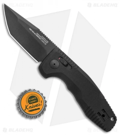 SOG Knives SOG-TAC AU Compact Tanto Automatic Knife Aluminum (2.9" Black) 4 SOG Knives SOG-TAC AU Compact Tanto Automatic Knife Aluminum (2.9" Black) - Image 4