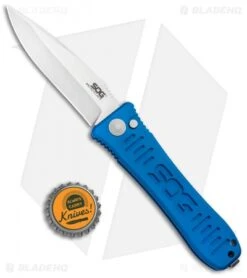 SOG Knives Spec Elite I Automatic Knife Blue (3.5" Satin) SE-51BU -Knife Discounts Store SOG Knives Spec Elite I Auto Blue Satin SE 51BU BHQ 92925 jr bottlecap