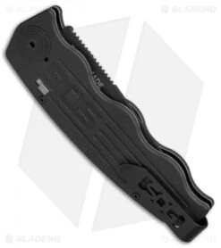 SOG Tac Ops Automatic Knife Black Canvas Micarta (3.5" S35VN Black) -Knife Discounts Store SOG Tac Ops Auto Black Canvas Micarta Black TO1011 BX BHQ 52251 jr side
