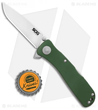 SOG Twitch II Spring Assisted Knife Moss (2.68" Satin) TWI210-BX 4 SOG Twitch II Spring Assisted Knife Moss (2.68" Satin) TWI210-BX - Image 4