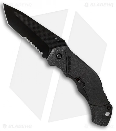 Schrade SCHA4BTS Tanto Spring Assisted Knife (3.375" Black Serr) 1 Schrade SCHA4BTS Tanto Spring Assisted Knife (3.375" Black Serr)
