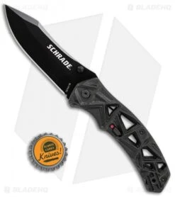 Schrade Shizzle MAGIC Spring Assisted Knife Black (3.375" Black) -Knife Discounts Store Schrade Shizzle MAGIC SA Black Black SCHA11B BHQ 61991 jr bottlecap