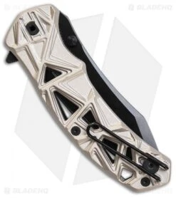 Schrade Shizzle MAGIC Spring Assisted Knife Champagne (3.375" Black Serr) -Knife Discounts Store Schrade Shizzle MAGIC SA Champagne Black Serr SCHA11CS BHQ 61994 jr side